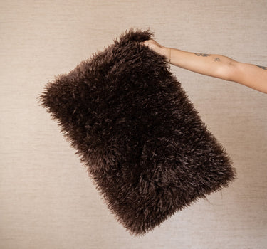 Cushion Doodly Furry Brown - Things I Like Things I Love