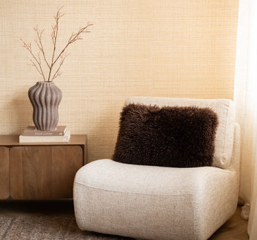 Cushion Doodly Furry Brown - Things I Like Things I Love