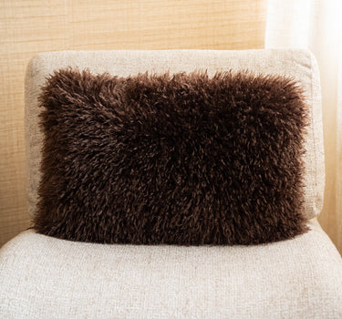 Cushion Doodly Furry Brown - Things I Like Things I Love