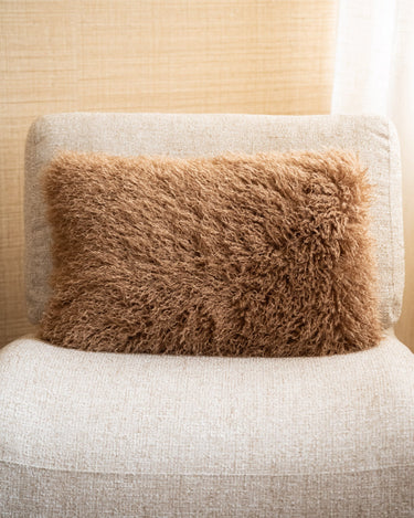 Cushion Doodly Furry Taupe - Things I Like Things I Love