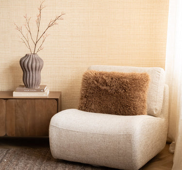 Cushion Doodly Furry Taupe - Things I Like Things I Love