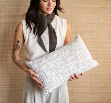 Cushion Fabia Pattern Beige - Things I Like Things I Love