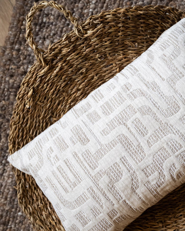 Cushion Fabia Pattern Beige - Things I Like Things I Love