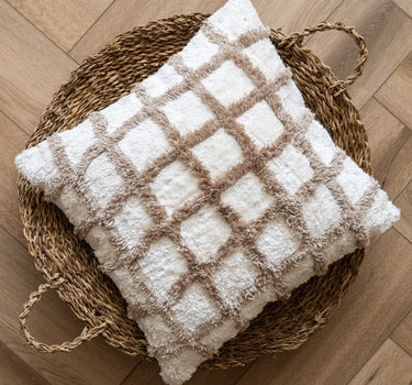 Cushion Fenne Check Beige - Things I Like Things I Love