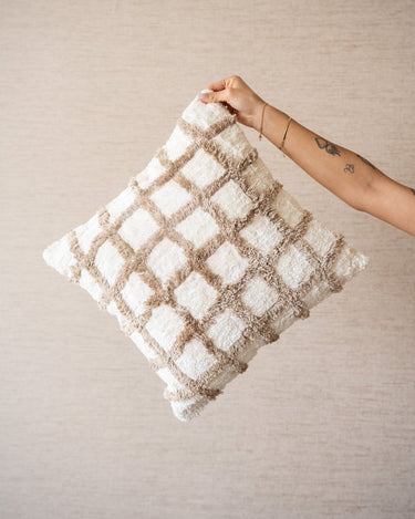 Cushion Fenne Check Beige - Things I Like Things I Love