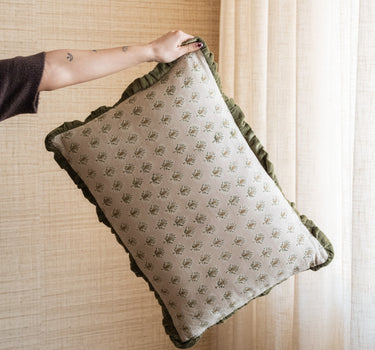Cushion Floral Green - Things I Like Things I Love