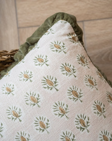 Cushion Floral Green - Things I Like Things I Love