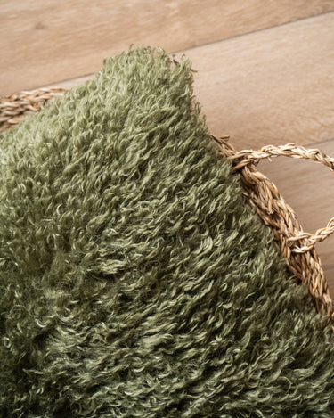 Cushion Frieda Furry Moss Green - Things I Like Things I Love