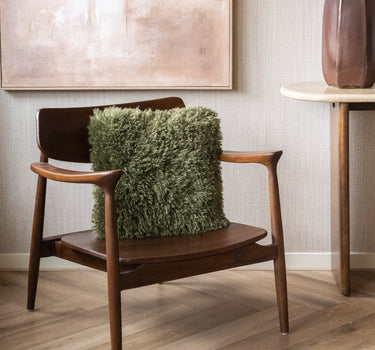 Cushion Frieda Furry Moss Green - Things I Like Things I Love