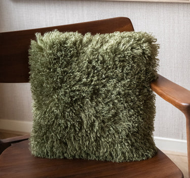 Cushion Frieda Furry Moss Green - Things I Like Things I Love