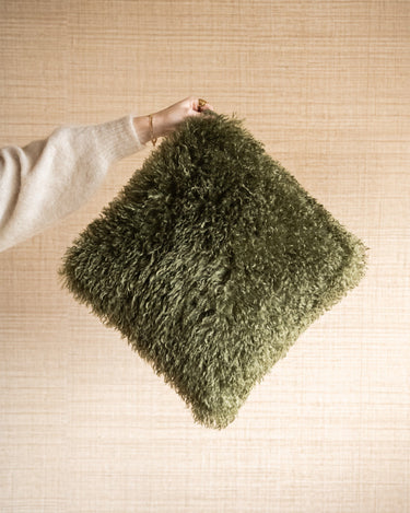 Cushion Frieda Furry Moss Green - Things I Like Things I Love