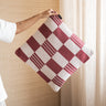 Cushion Grid Burgundy - Things I Like Things I Love