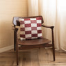 Cushion Grid Burgundy - Things I Like Things I Love