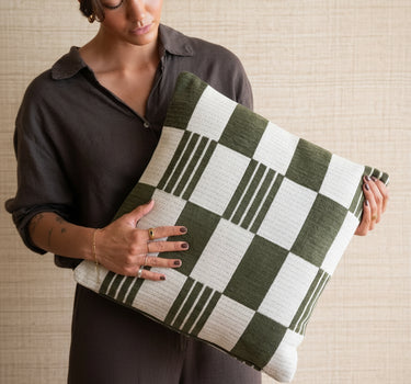Cushion Grid Green - Things I Like Things I Love