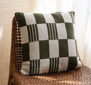 Cushion Grid Green - Things I Like Things I Love