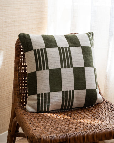 Cushion Grid Green - Things I Like Things I Love