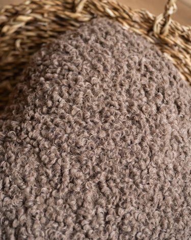 Cushion Heart Bouclé Brown - Things I Like Things I Love