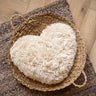 Cushion Heart Furry Beige - Things I Like Things I Love