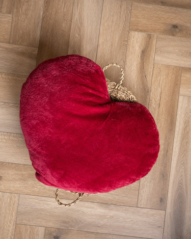 Cushion Heart Plush Burgundy - Things I Like Things I Love