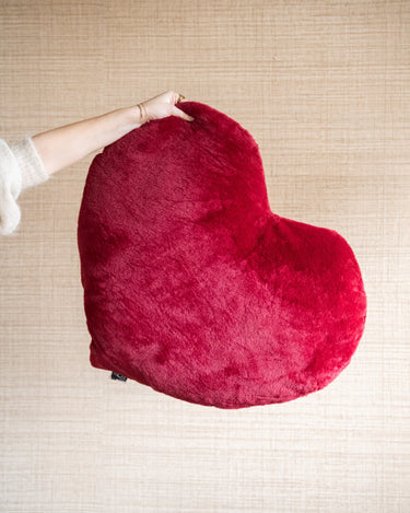 Cushion Heart Plush Burgundy - Things I Like Things I Love