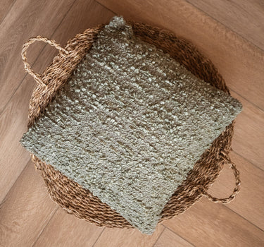 Cushion Humada Bouclé Olive Green - Things I Like Things I Love