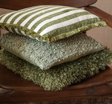 Cushion Humada Bouclé Olive Green - Things I Like Things I Love
