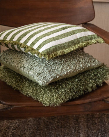 Cushion Humada Bouclé Olive Green - Things I Like Things I Love