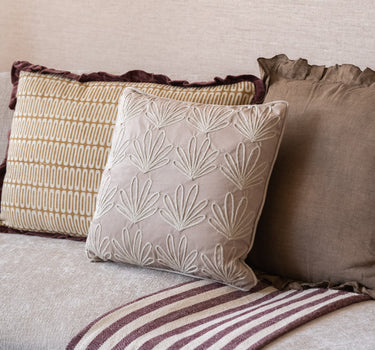 Cushion Lotus Flower Beige - Things I Like Things I Love