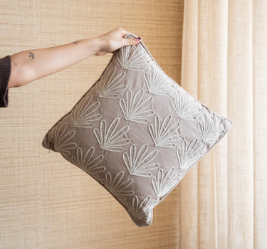 Cushion Lotus Flower Beige - Things I Like Things I Love