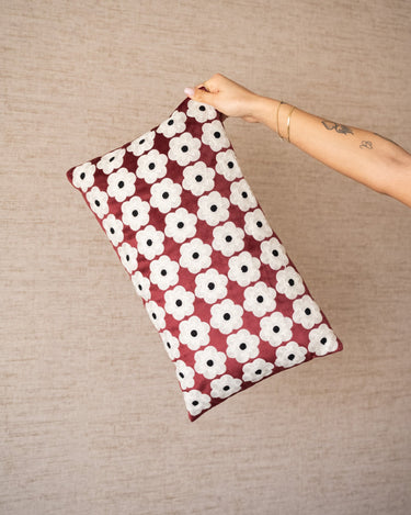 Cushion Mona Flower Burgundy - Things I Like Things I Love