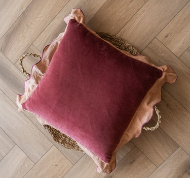 Cushion Nina Burgundy/Pink - Things I Like Things I Love