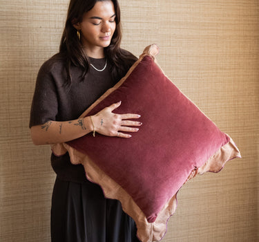 Cushion Nina Burgundy/Pink - Things I Like Things I Love