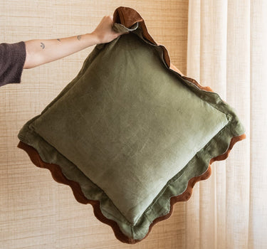 Cushion Nina Olive Green - Things I Like Things I Love