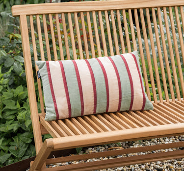 Cushion Riga Burgundy/Matcha Green - Things I Like Things I Love