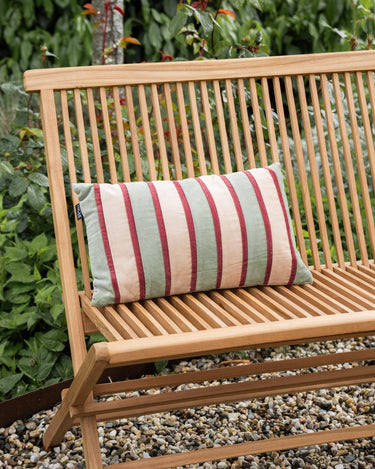 Cushion Riga Burgundy/Matcha Green - Things I Like Things I Love