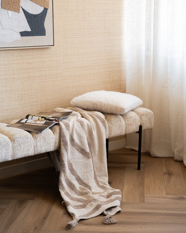 Cushion Rosa Fluffy Ivory - Things I Like Things I Love