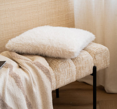 Cushion Rosa Fluffy Ivory - Things I Like Things I Love