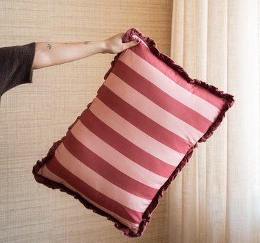 Cushion Striped Pink - Things I Like Things I Love