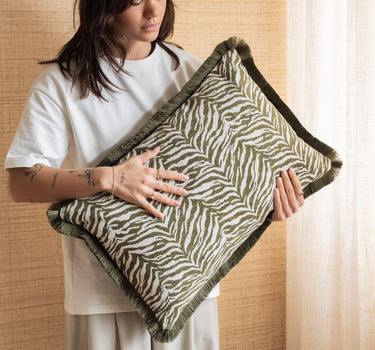 Cushion Tigra Green - Things I Like Things I Love