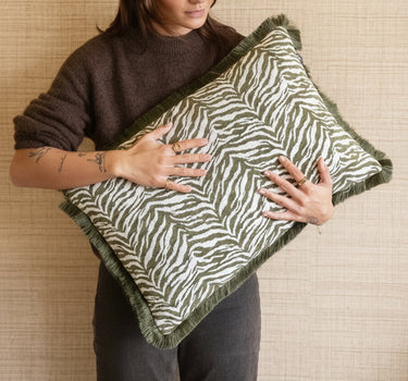 Cushion Tigra Green - Things I Like Things I Love
