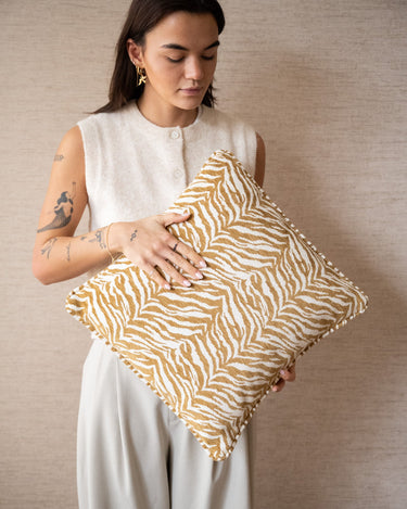 Cushion Tigra Ochre 45x45 - Things I Like Things I Love