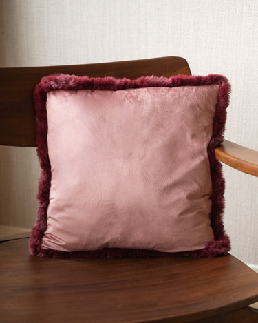 Cushion Velvet Pink Burgundy - Things I Like Things I Love