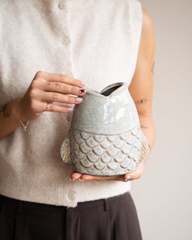 Cutlery Jar Fish Beige - Things I Like Things I Love