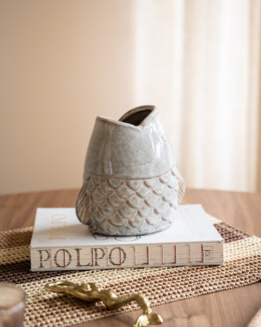 Cutlery Jar Fish Beige - Things I Like Things I Love