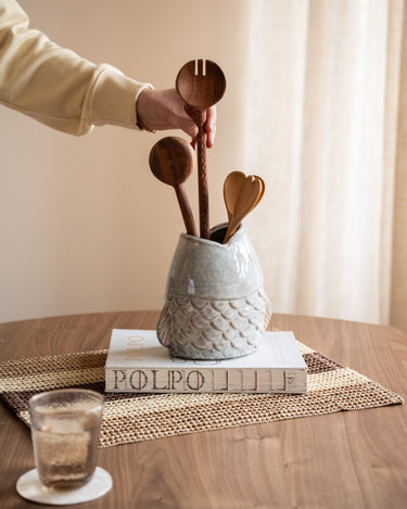 Cutlery Jar Fish Beige - Things I Like Things I Love