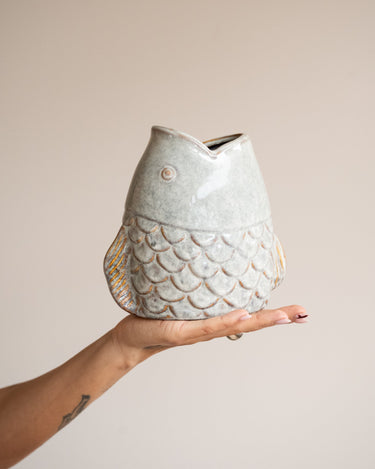 Cutlery Jar Fish Beige - Things I Like Things I Love