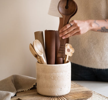 Cutlery Jar Olina Ceramic - Things I Like Things I Love