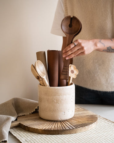 Cutlery Jar Olina Ceramic - Things I Like Things I Love