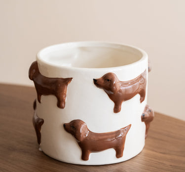 Cutlery Jar Sausage Dog - Things I Like Things I Love