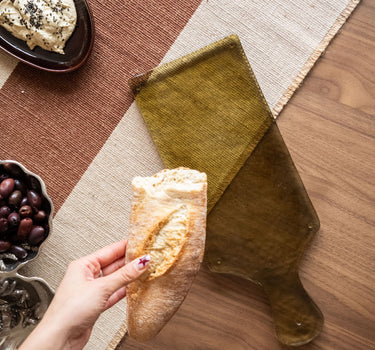 Cutting Board Glass Olive Green - Things I Like Things I Love